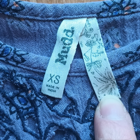 Mudd Juniors Tank Top XS Peasant Style Hippy Flowy Purple READ - Picture 3 of 7